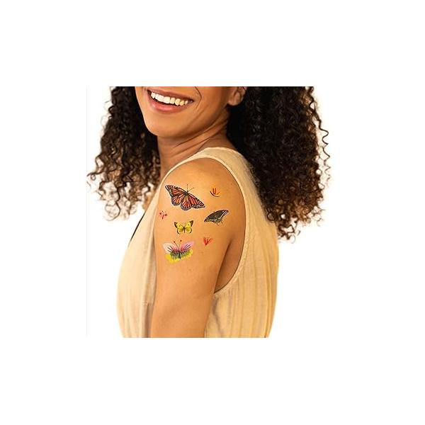 Festival Temporary Premium Tattoos - 75 Pieces, Skin-Safe Tested, Cruelty-Free Vegan Ink, Water Resistant- Adults, Teens or Kids, Realistic, Artist- Designed