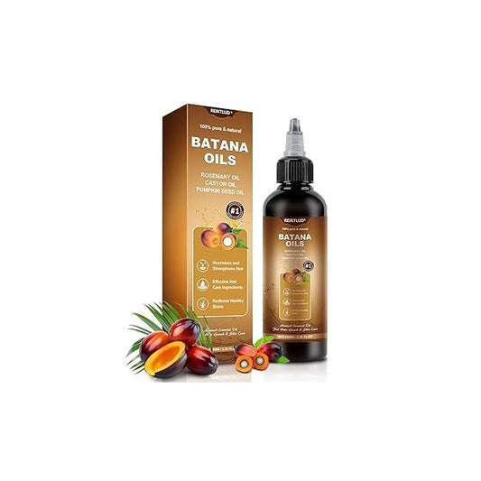 Batana Oil for Hair Growth Dr Sebi, Natural 4-in-1, Unrefined From Honduran, Nourishes Damaged, to Prevent Loss, and Conditioner