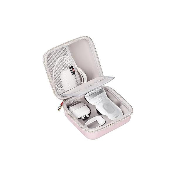FBLFOBELI EVA Hard Case Compatible with Braun Silk-épil 7 SE7-041/SE7-141/Silk-épil 5 5-620/5 SE5-230/Silk-épil 9 9-890/9 9-880/9 9-720 Epilator Facial Hair Removal (Purple)