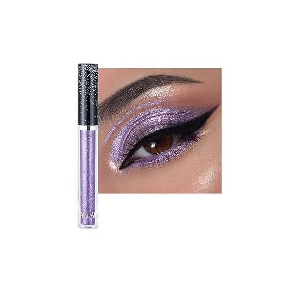 Liquid Eyeshadow, Purple, High-Pigmented Colorful Glitter Eye Shadow