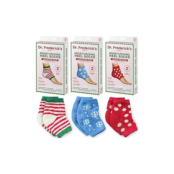 Dr. Frederick's Original Moisturizing Heel Socks for Cracked Treatment - 2 Pairs Stop Heels in Their Tracks