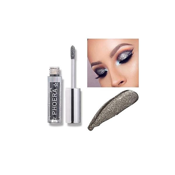 Glitter Eyeshadow，Makeup For Eyes Liquid Shimmer Sparkle Glow Light Colors Pencil Stick Shiny Long Lasting Waterproof Shining Eye Shadow Sets Metallic Pigments Metals Gloss Sparkling Pen Kit (A101)