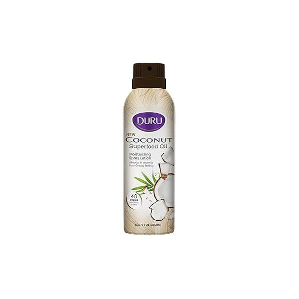 Duru Coconut Moisturizing Spray Lotion - Moisturizer Oil 48 Hour Moisture Body