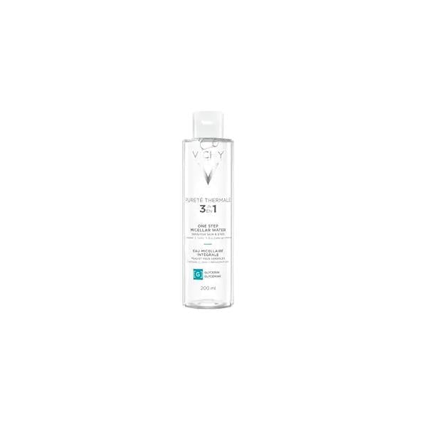 Vichy Pureté Thermale One Step Micellar Water Makeup Remover & Facial Toner, Cleansing Vitamin B5, No Rinse Needed, Gentle Eye Hydrating Toner For Face