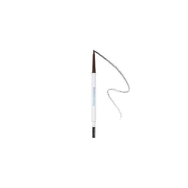 Kara Beauty Essentials Micro Brow Pencil with Castor Oil - Long-Wearing, Retractable Eyebrow Fine Tip and Spoolie Brush for Fuller Brows. Perfect Makeup Women (Soft Brown)