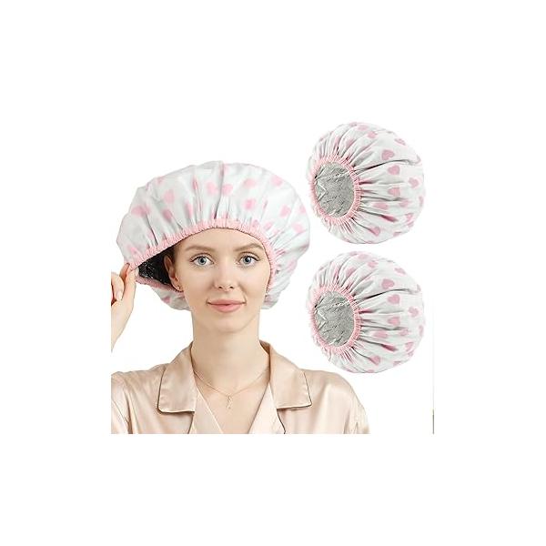 YIZIJIZI 2 Pieces Heat Cap for Deep Conditioning, Conditioning Made of Aluminum Foil Home and Salon Use, Hair Dyeing(Leopard Print)