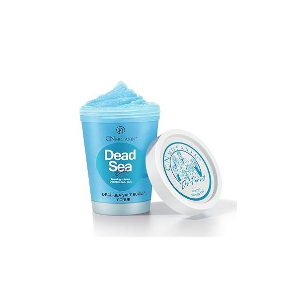 Dead Sea Salt Scalp Scrub, Clarifying Scrub with Herbal Essences, Exfoliator for Oily Scalp, Dandruff & Build-Up Remover, Itchy Relief Hair Treatment, Nourishing Detox Care
