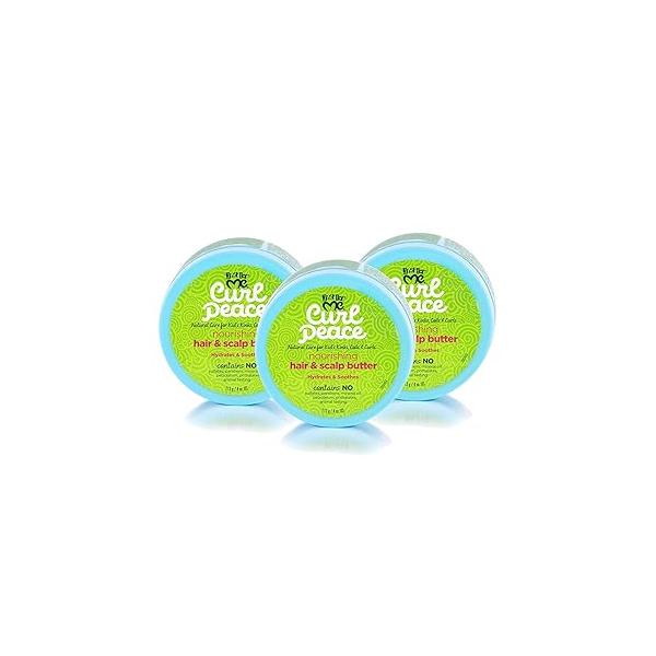 Just For Me Curl Peace Nourishing Hair & Scalp Butter - Hydrates Soothes, Contains Grapeseed Oil, Shea Butter, Castor Prevents Breakage, Increases Softness, No Animal Testing, 4 oz