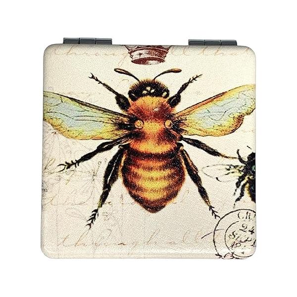 Imperial French Honey Bee Purse Compact Travel Makeup Mirror and Magn