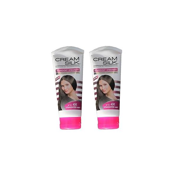 Lot of 2 Cream Silk Conditioner Standout Straight for Straighter Hair Creamsilk 180ml