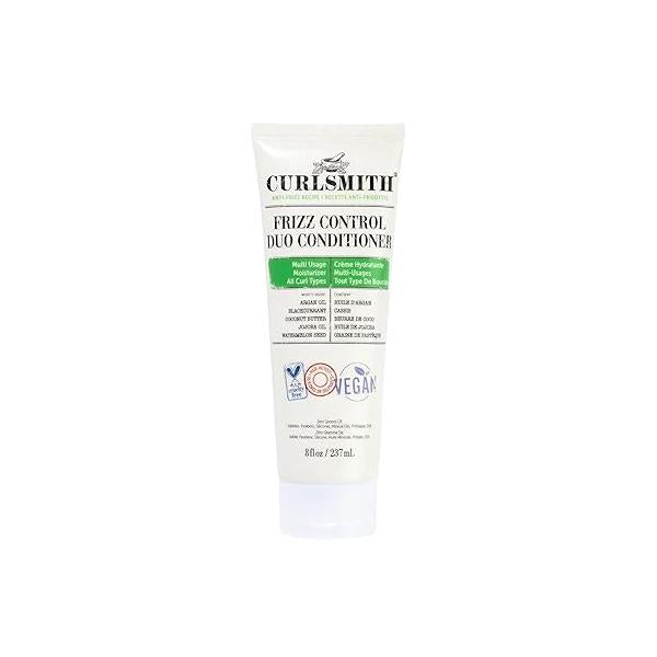 CURLSMITH - Frizz Control Duo Hair Conditioner, Nourishing Rinse Out or Leave In, Detangling, Smoothing, For All Curl Types, Vegan, 237ml/8 fl oz