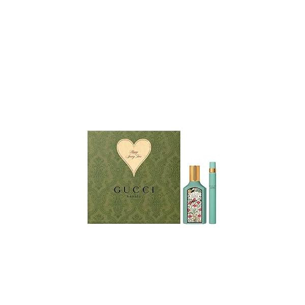 Gucci Flora Gorgeous Jasmine Gift Set, 50 ml EDP Spray + 10 Mini - Hard Box