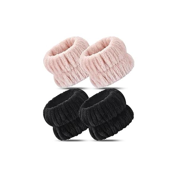 Wrist Towels - 4pcs Absorbent Arm Bands for Face Washing, Suitable Women and Men
