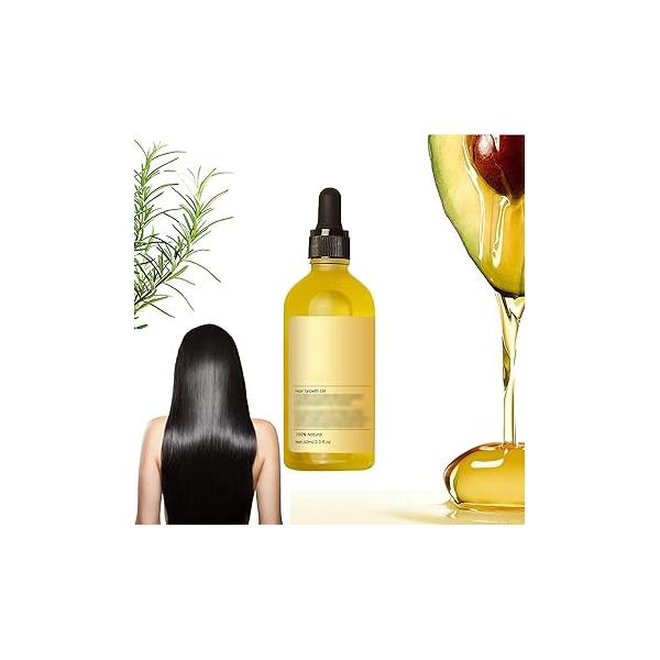 Natural Rosemary Veganic Oil for Nourishing and Promoting Growth Thin, Dry, Damaged Hair - (5PCS)