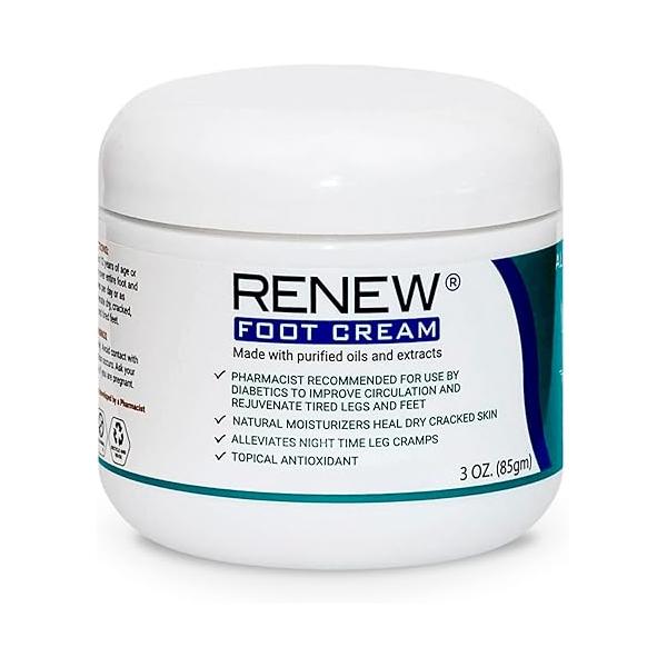 KPW Laboratories for Dry Cracked Heels - All-Natural Foot Care Women and Men, Hydrating Cream Feet to Promote Circulation