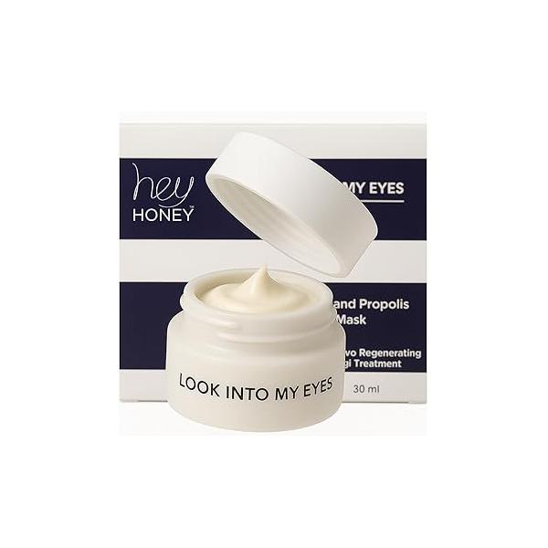 Hey Honey Look Into My Eyes Retinol, Peptide & Propolis Eye Mask for Wrinkle Reduction, Fine Line Smoothing Hydration Overnight Firming Under-Eye Treatment Brighter, Youthful-Looking | 1 Oz