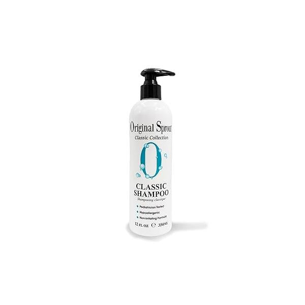 Original Sprout Classic Shampoo for All Hair Types, Sulfate Free and Vegan Shampoo, 12 oz. Bottle