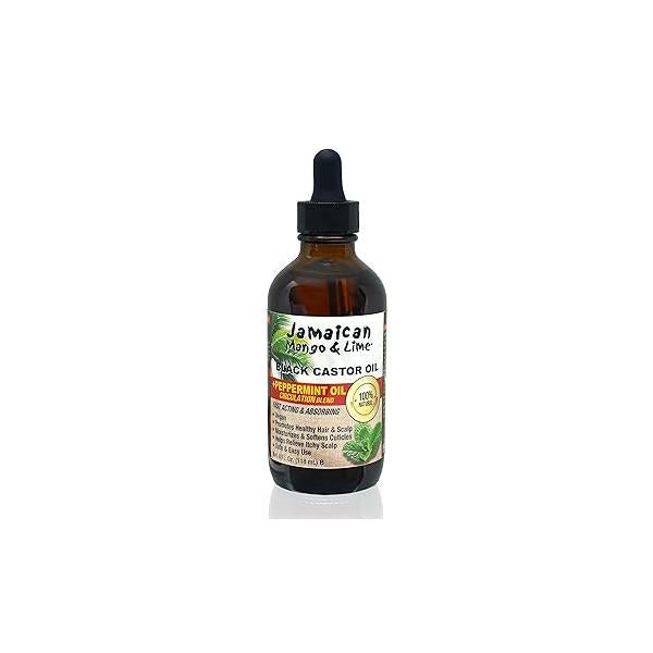 Jamaican Mango & Lime Black Castor oil, Peppermint, 4 Fl Oz