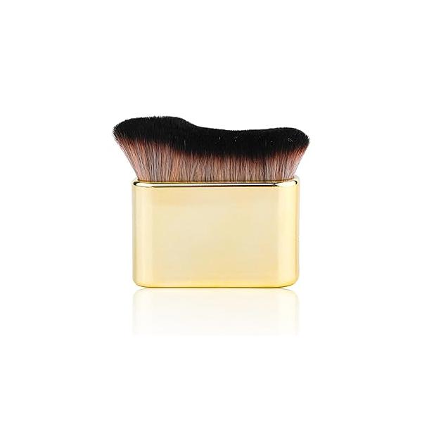 Self Tanning Brush, Tan Brush Tanner Applicator Blend Foundation Makeup Brushes Spray Blending Beauty Bronzer Body for Face Leg(Black-Brown)