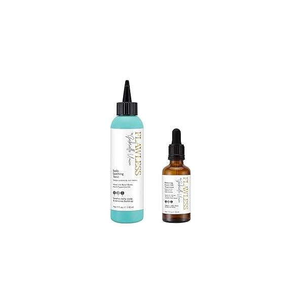 Flawless by Gabrielle Union Protective Hairstyles Gift Bundle - Scalp Soothing Tonic and Restoring Exotic Hair Oil