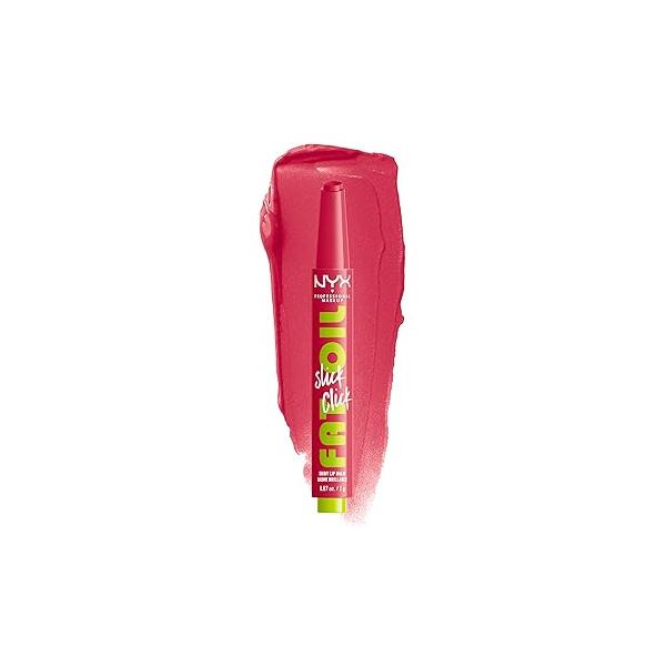 NYX PROFESSIONAL MAKEUP Fat Oil Slick Click, Lightweight, Buildable Pigmented Vegan Lip Balm - Group Chat (Nude)
