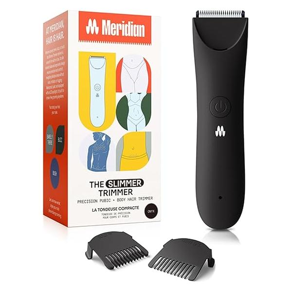 MERIDIAN Slimmer Trimmer - Electric Razor for Women, Bikini Line & Pubic Hair Trimmer, Rechargeable Waterproof, Painless, Flawless Shave Sensitive Skin, Gentle, Quiet Travel-Friendly, Sky