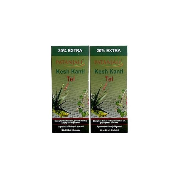 patanjali Kesh Kanti Hair Oil 120ml / 4.05 fl oz - (Pack of 2)