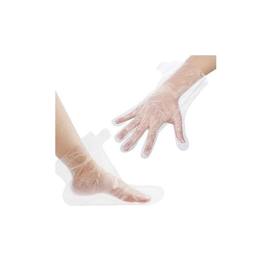 200Pcs Paraffin Wax Liners for Feet and Hand Disposable Bath Plastic Foot Bags Larger Thicker Baths Gloves Hand, Covers