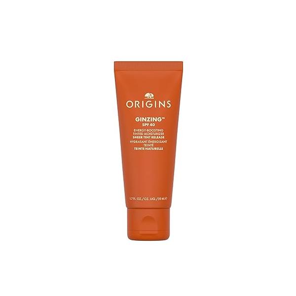 Origins GinZing Energy-Boosting Tinted Moisturizer with SPF 40 | Hydrates & Perfects With Caffeine from Coffee Beans, 1.7 Fl Oz