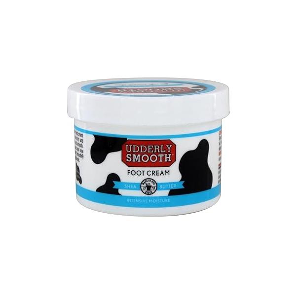 UDDERLY SMOOTH Foot Cream with Shea Butter, Lightly Scented, 8 Ounce Jar
