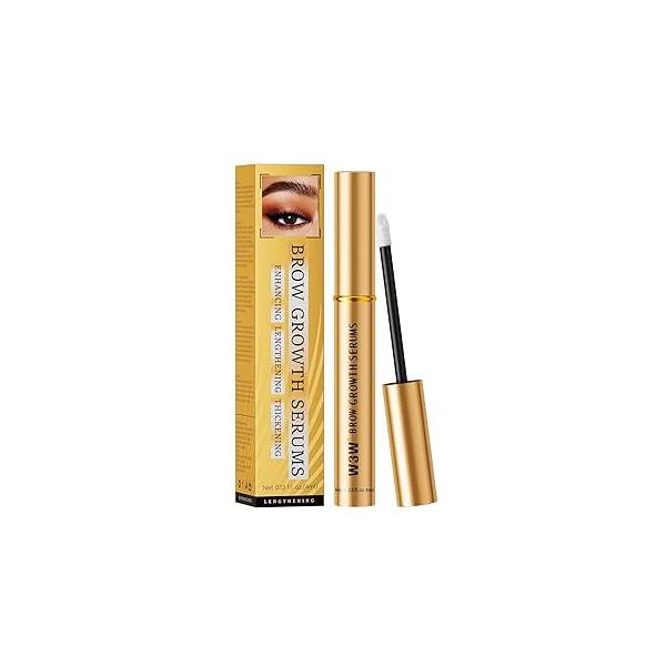Natural Eyebrow Growth Serum To Grow Brows for Women, Fuller, Thicker, Longer Brows, 3ML Plant Extracts Enhancer, Visible in 4 Weeks, Vegan & Cruelty-Free