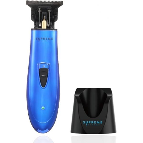 Supreme Trimmer T-Shaper ST5205 | Professional Barber Hair Clippers for Men Cordless Zero Gapped Liner Beard Blue DLC