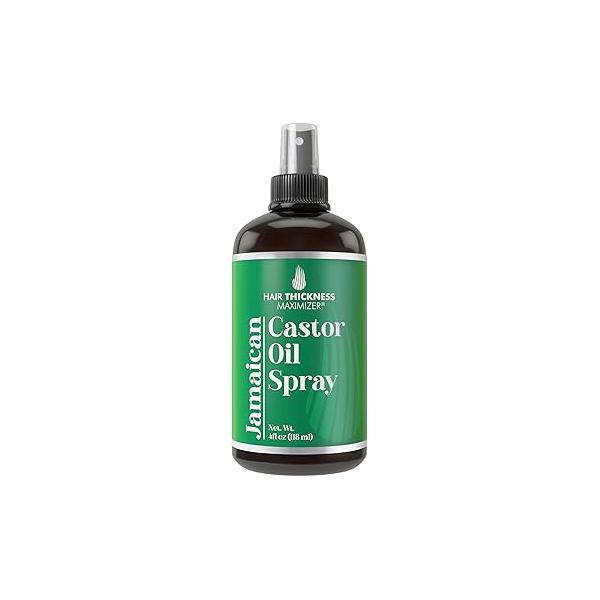 Jamaican Black Castor Oil Spray For Hair Growth. With Marula, Jojoba. Vegan, Leave In Conditioner Serum Women, Men. Thickening, Moisturizing, Strengthening Scalp Treatment Dry, Weak