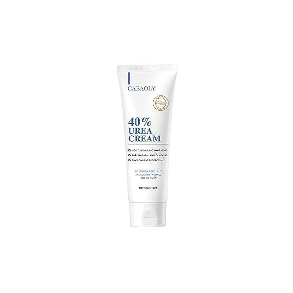 Urea Cream 40 Percent for Feet Maximum Strength, Foot and Hand with Powerful Hydration Dry Skin, Cracked Heels, Deeply Moisturizing All Skin Types 1.76oz