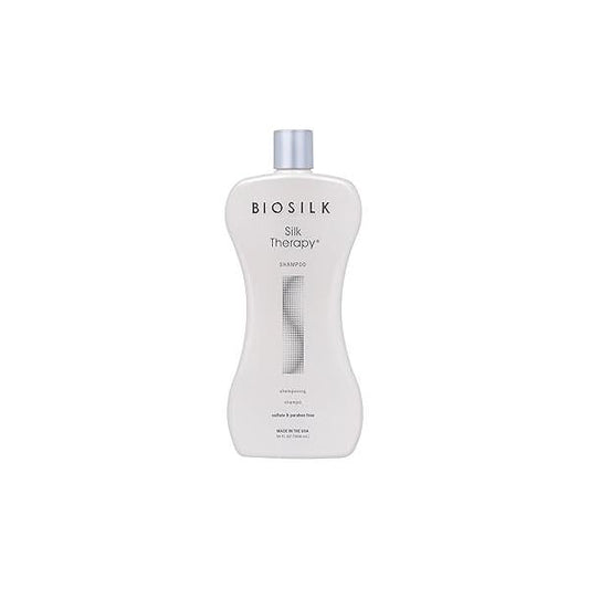 BioSilk Silk Therapy Shampoo, Gentle Hair Cleanser Delivers Healthy & Shiny Hair, Great For All Types, Sulfate, Paraben, Cruelty-Free, 34 Oz