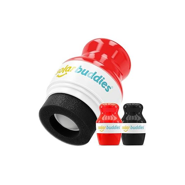 Solar Buddies Sunscreen Applicator - Blue & Pink Duo BPA-Free Refillable Roll on Sponge Sunscreen, Suncream Lotion For Kids, Adults Families Holds 3.4fl oz, Perfect Size for Travel