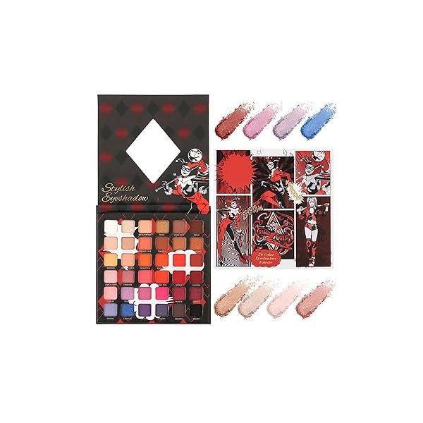 36 Colors Makeup Eyeshadow Palette, Colorful Matte Glitter Professional Waterproof Shimmer Highly Pigmented Powder Set(A)