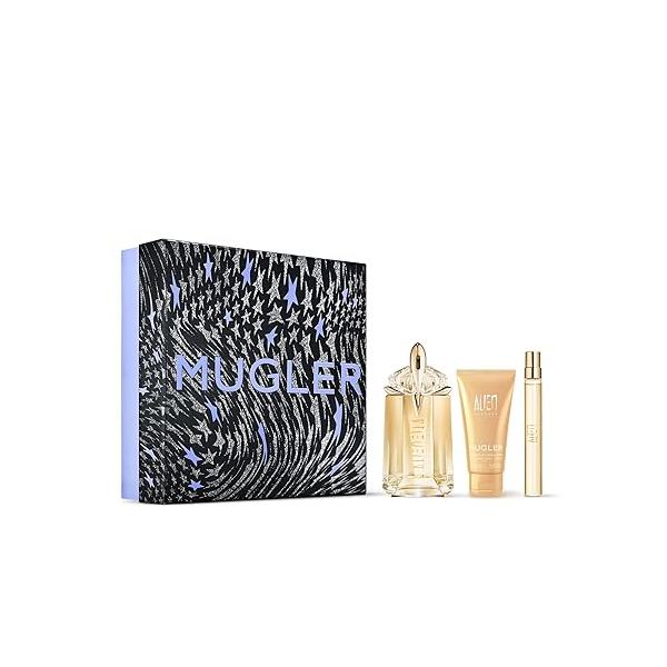 Mugler Alien Goddess Eau de Parfum - Women's Fragrance Gift Set Floral & Woody With Bergamot, Jasmine, and Vanilla Full Size, 2 Fl Oz, Body Lotion, 1.7 Oz Travel 0.33