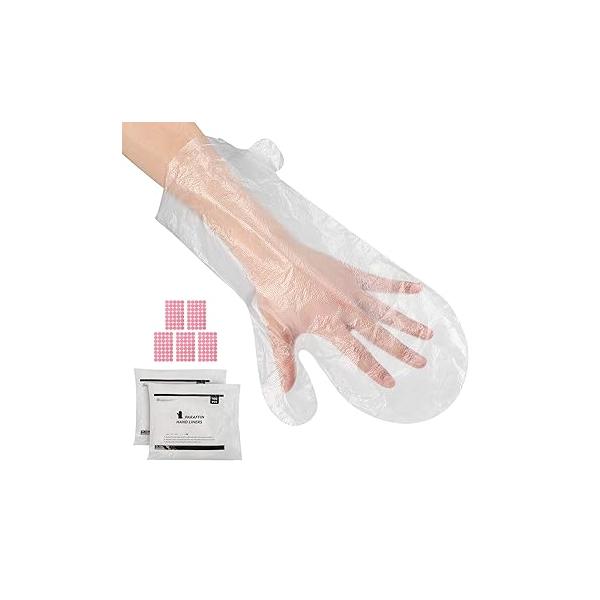 Segbeauty Paraffin Bath Liners for Foot, 200 Counts Plastic Foot Covers, Booties Feet Thermal Liners, Protectors with Stickers Snug Closure, Wax thera-py Bags