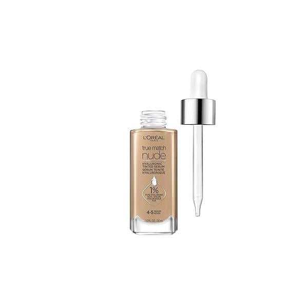 L'Oreal Paris True Match Nude Hyaluronic Tinted Serum Foundation with 1% acid, Light 2-3, 1 fl. oz.