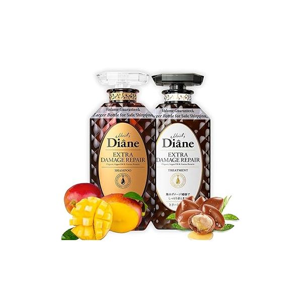 Moist Diane Anti Dandruff Shampoo and Conditioner Set for Oily Hair, Keratin Women & Men with Argan Oil, Tea Tree Mint from Japan, Paraben& Silicone Free, EXTRA FRESH HYDRATE 30.4Fl Oz