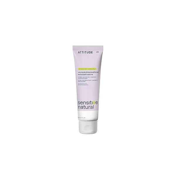 ATTITUDE Hair Conditioner for Sensitive Dry Scalp, For Thin Hair, Soothing Oat, Naturally Derived Ingredients, Dermatologically Tested, Vegan Detangler, Volume and Shine, 8 Fl Oz