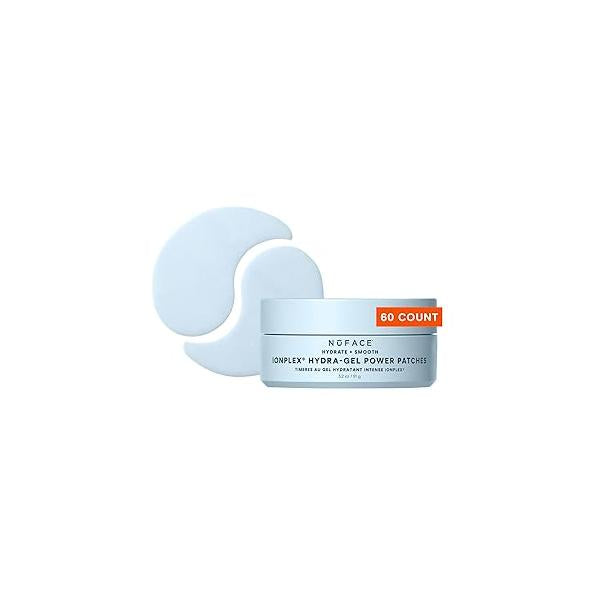NuFACE IonPlex Hydra-Gel Power Under Eye Patches - Gel Mask for Puffy Eyes & Dark Circles Cooling Wrinkle Hydrating Treatment Pads to Energize, Brighten Tighten (60 Count)