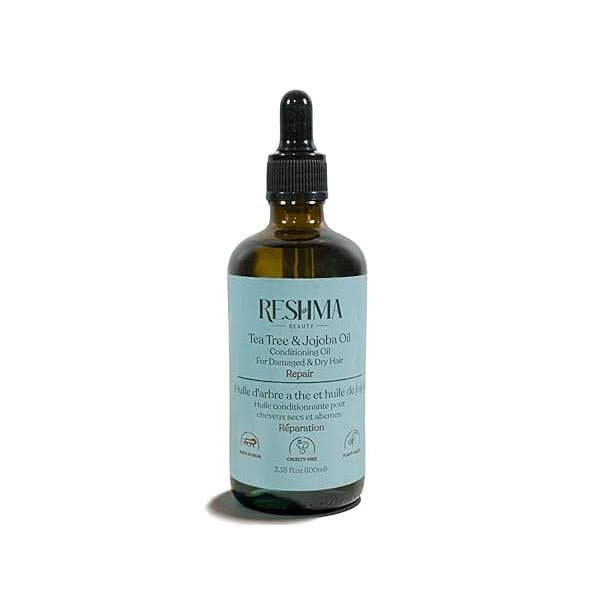 Reshma Beauty Tea Tree & Jojoba Oil - Henna Infused Conditioning for Dry Damaged Hair | Hydrates, Repairs Strengthens