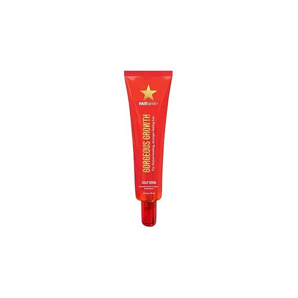 HAIRtamin Gorgeous Growth Travel Scalp Serum Natural Hair Thickening Treatment | Visibly Increases Thicker Looking And Promotes Health Nourishes & Hydrates Dry, Itchy