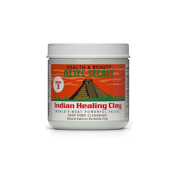 Aztec Secret - Indian Healing Clay 1 lb Deep Pore Cleansing Facial & Body Mask The Original 100% Natural Calcium Bentonite New Version 2