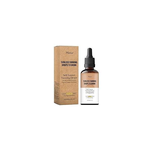Sunless Tanning Drops to Drink, Self Tanner Drops, Promotes Skin Health and Pigmentation