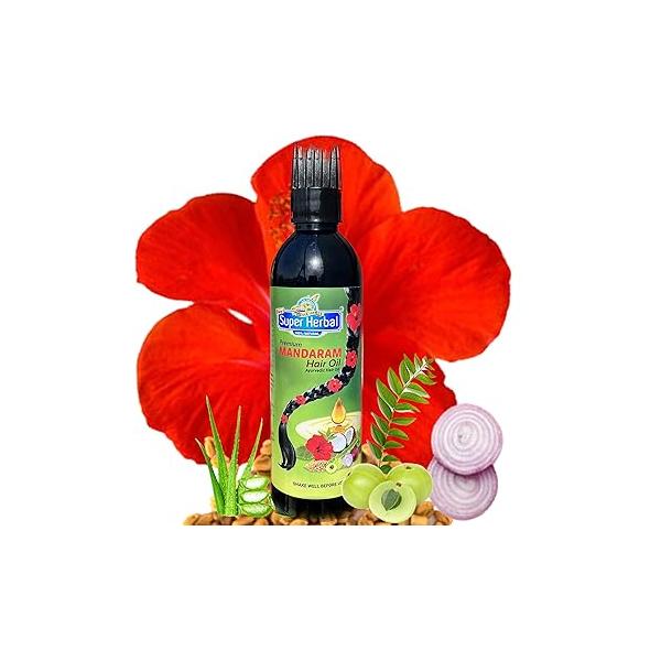 Premium Mandaram(Hibiscus) Hair Oil | Treatment Growth 8.45 Fl oz (250 ml)