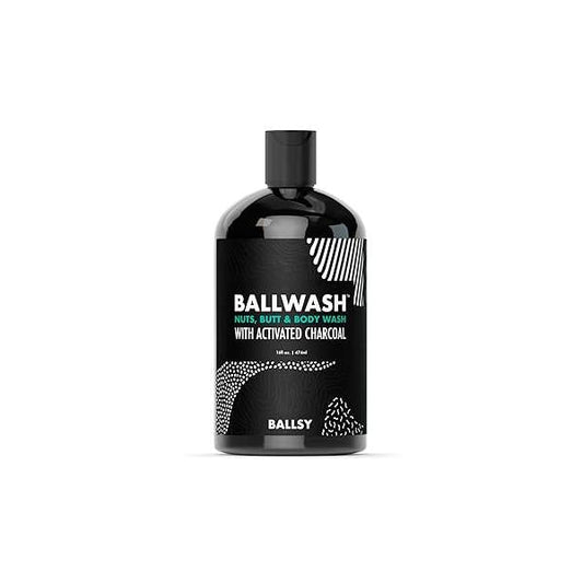 Ballsy Ballwash Charcoal Body Wash for Men - Moisturizing Men’s Bodywash with Coconut Oil - Soap & Great your Most Intimate Areas, 16 Oz