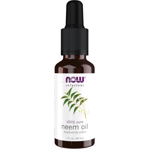 NOW Foods Solutions, Neem Oil, 100% Pure, Made From Azadirachta Indica (Neem) Seed Natural Relief from Irritation and Other Skin Issues, 1-Ounce, Ingredients: pure neem oil
